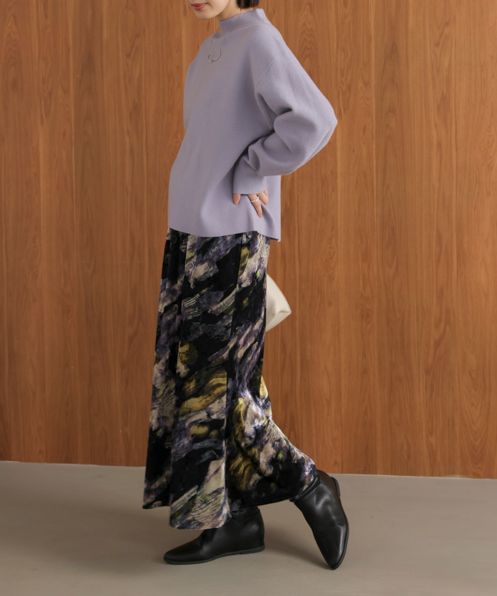 ベロアニュアンス柄スカート