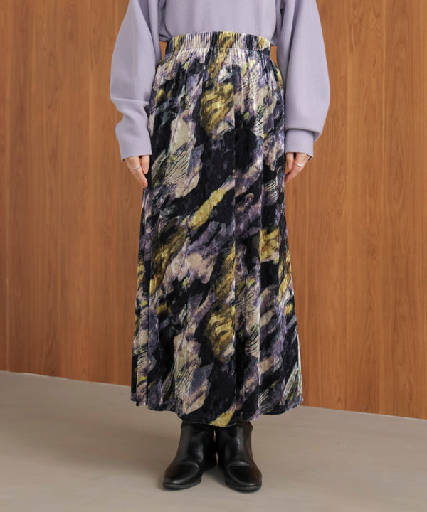 ベロアニュアンス柄スカート