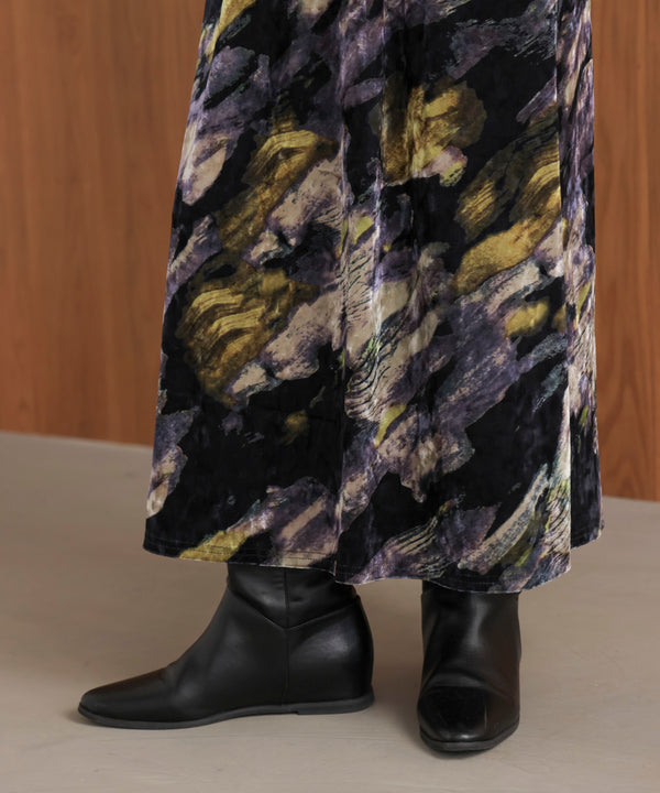 ベロアニュアンス柄スカート