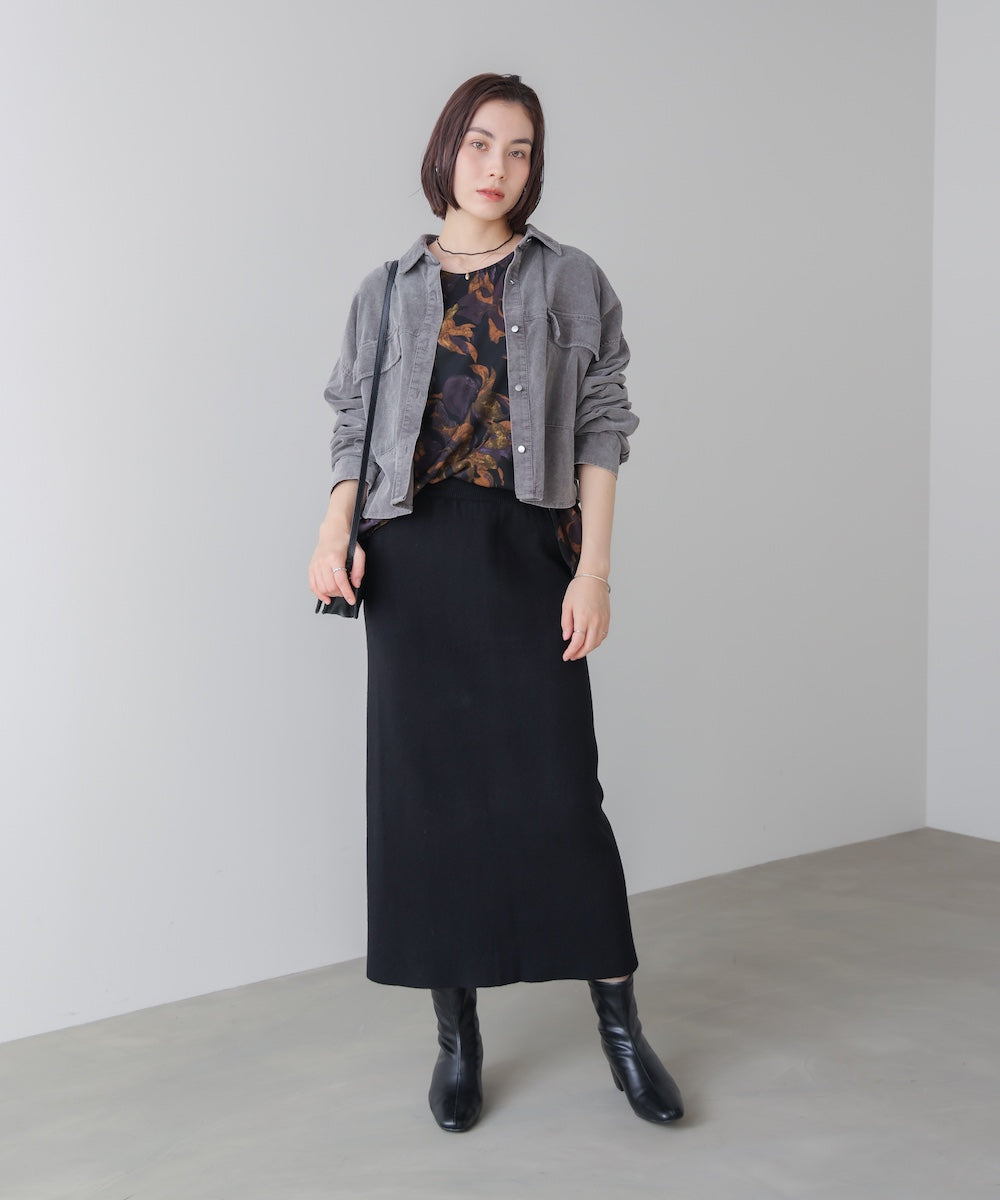 花柄ワイドブラウス