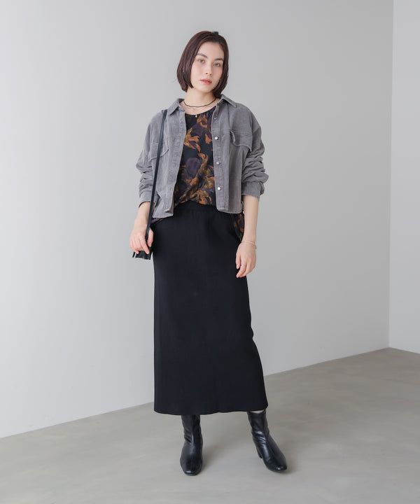 花柄ワイドブラウス