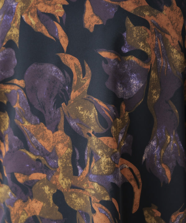 花柄ワイドブラウス