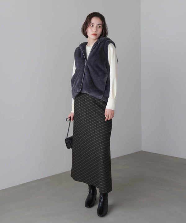 バイアスストライプタイト