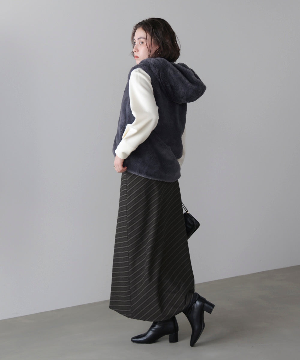 バイアスストライプタイト