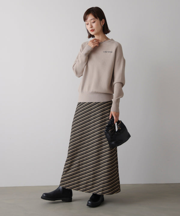 バイアスストライプタイト