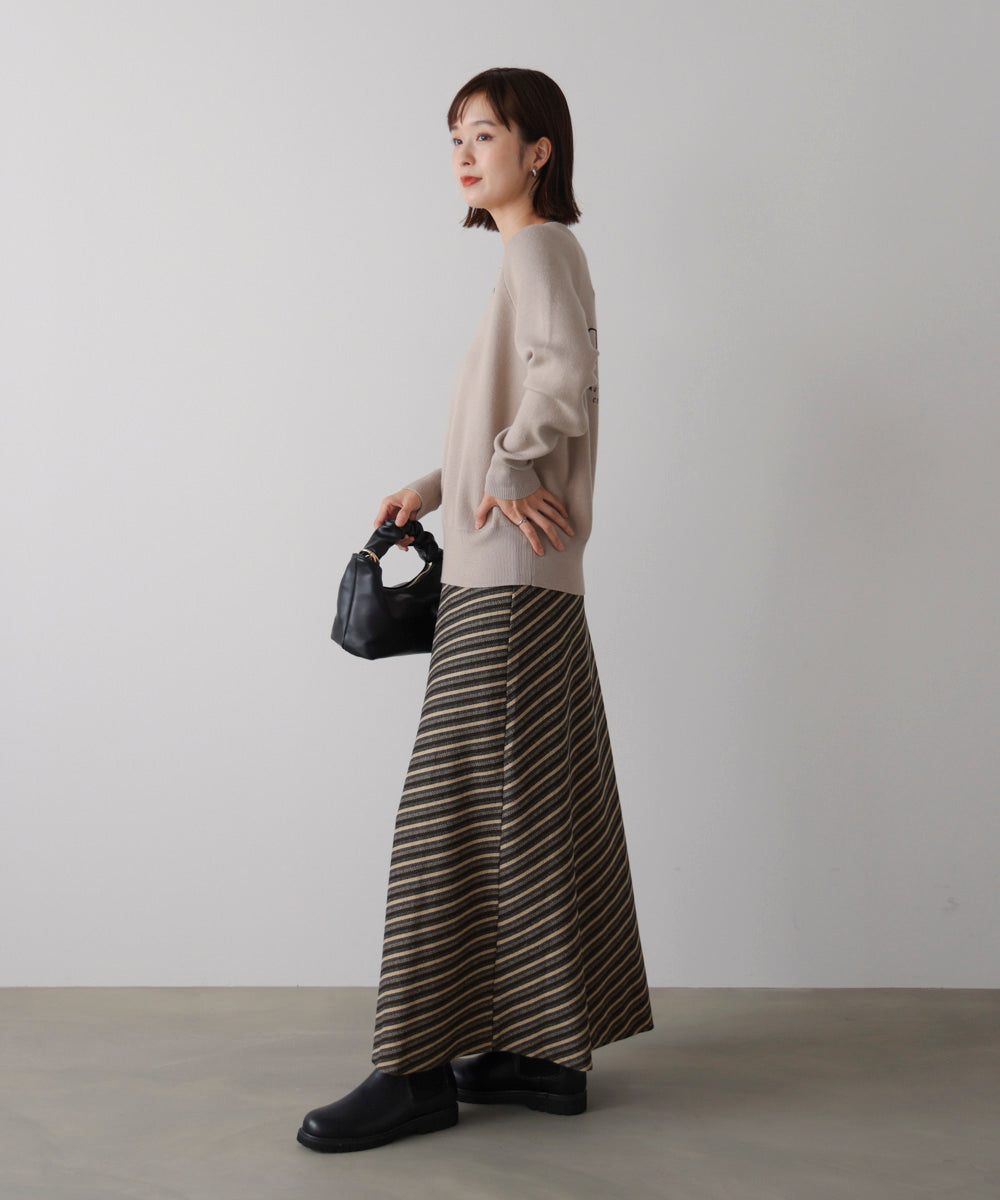 バイアスストライプタイト