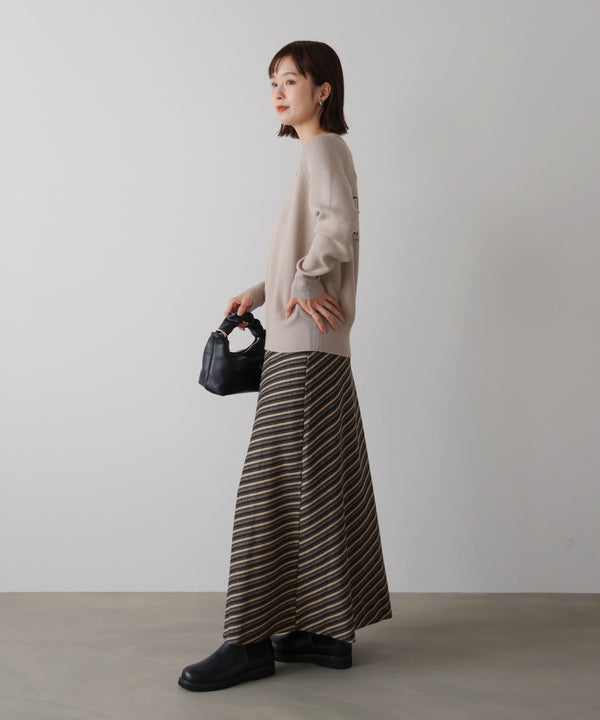 バイアスストライプタイト