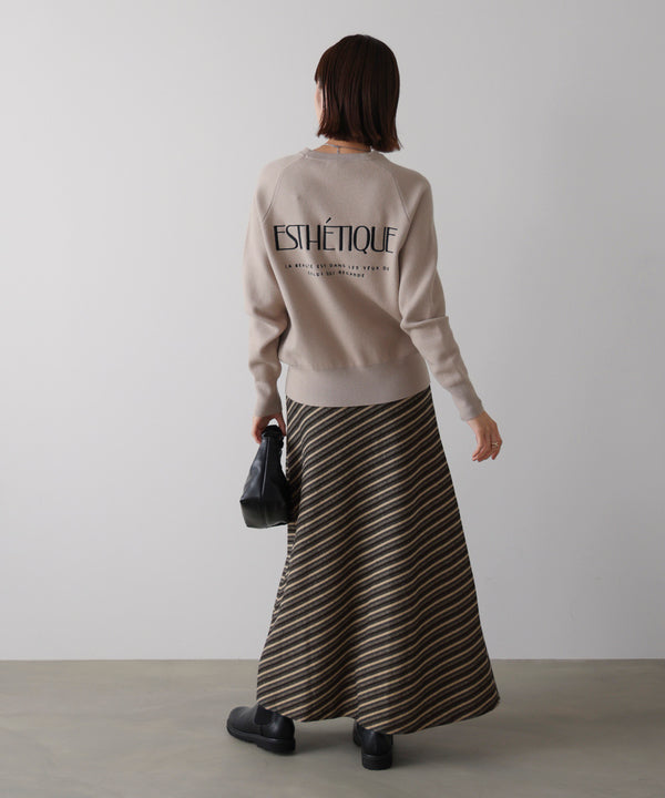 バイアスストライプタイト