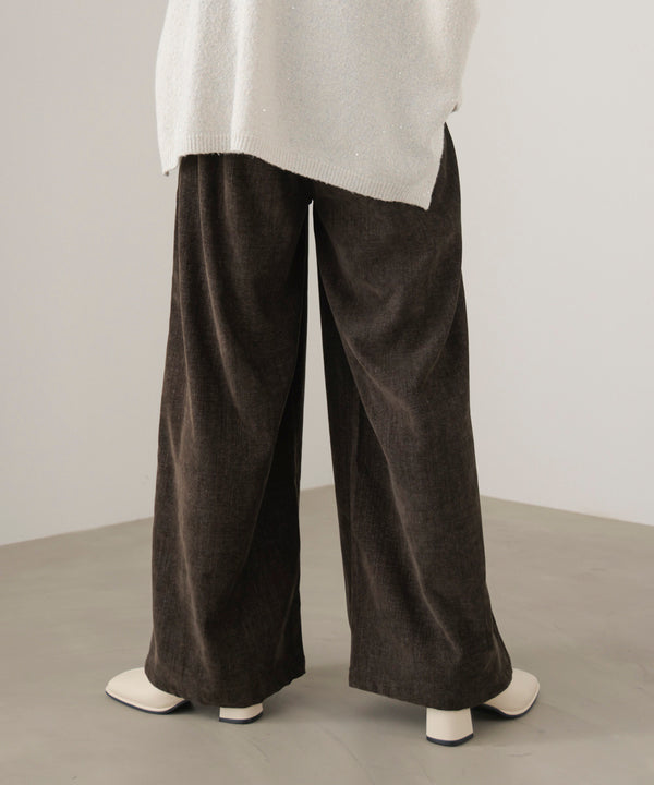 ストレッチベロアライクタックパンツ