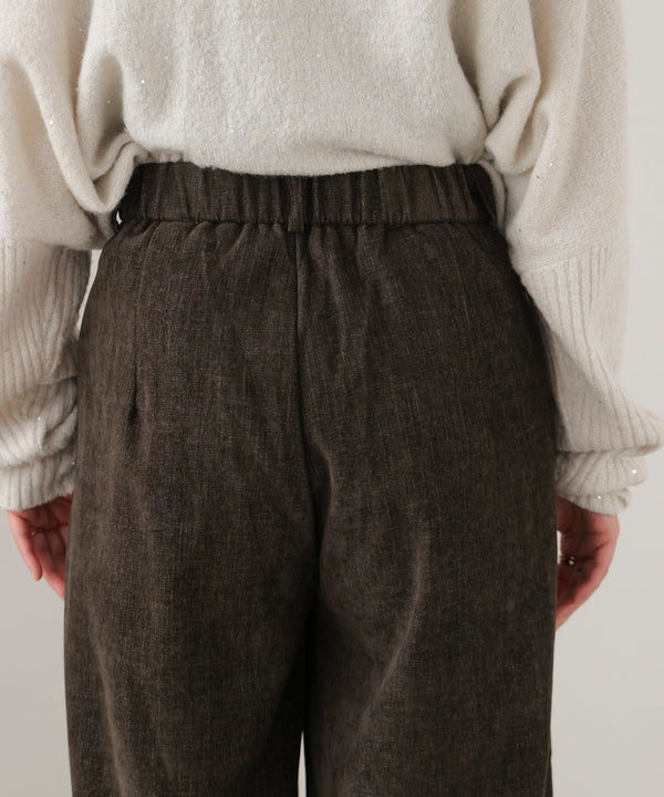 ストレッチベロアライクタックパンツ