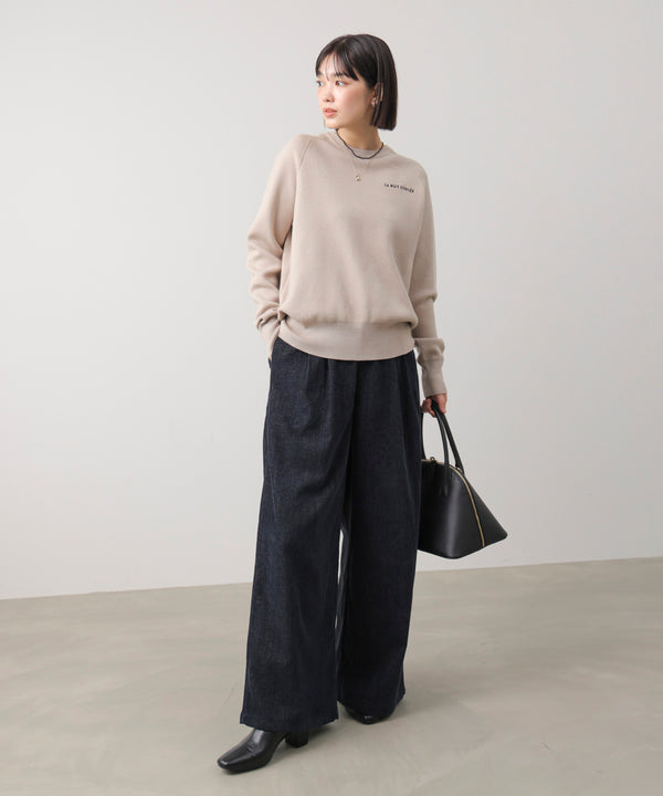 ストレッチベロアライクタックパンツ