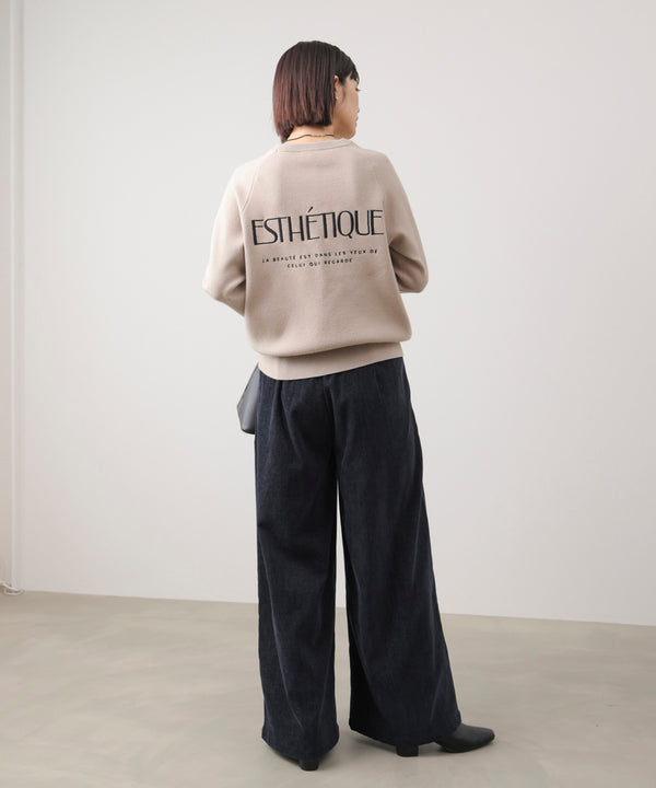 ストレッチベロアライクタックパンツ