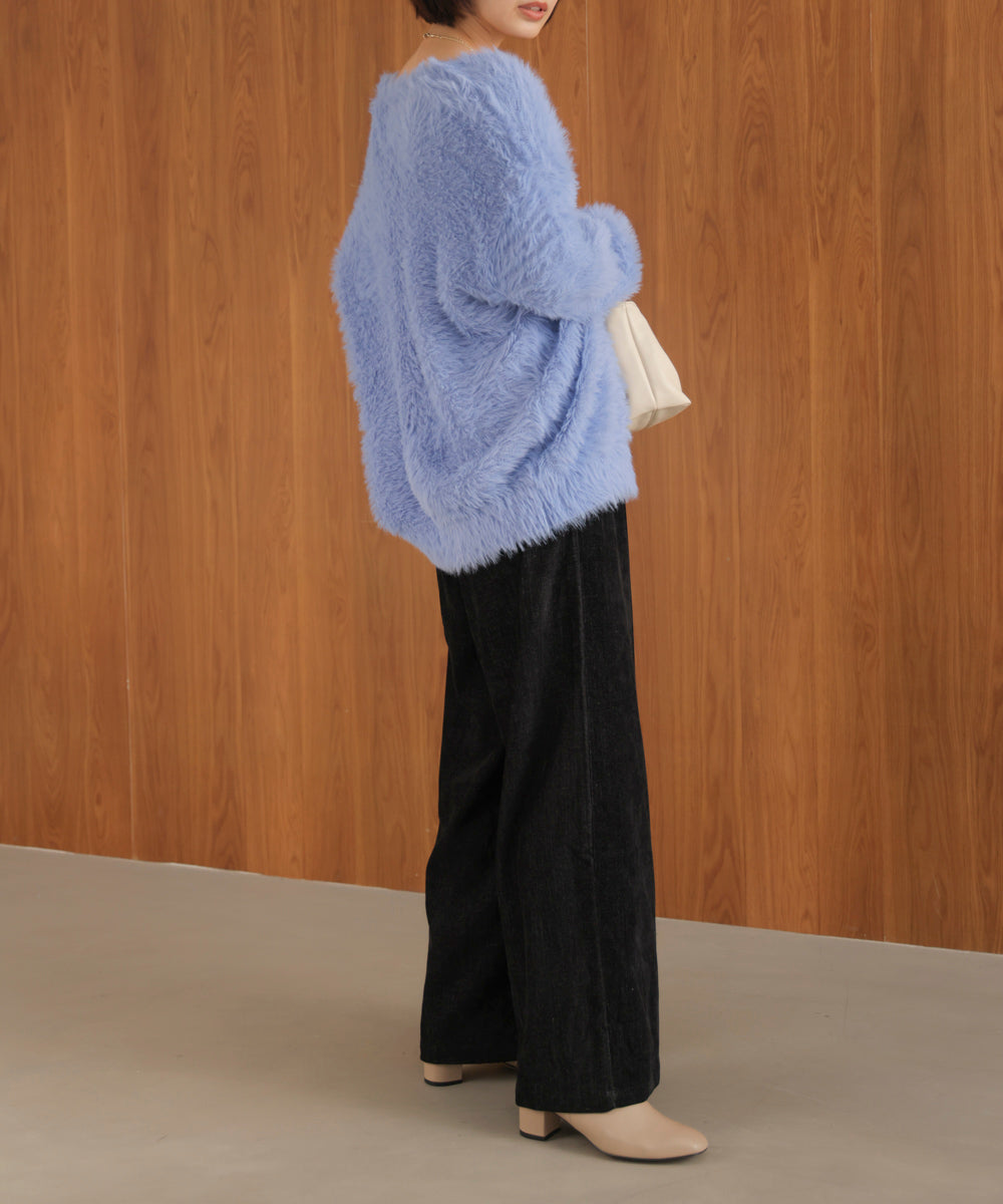 ストレッチベロアライクタックパンツ