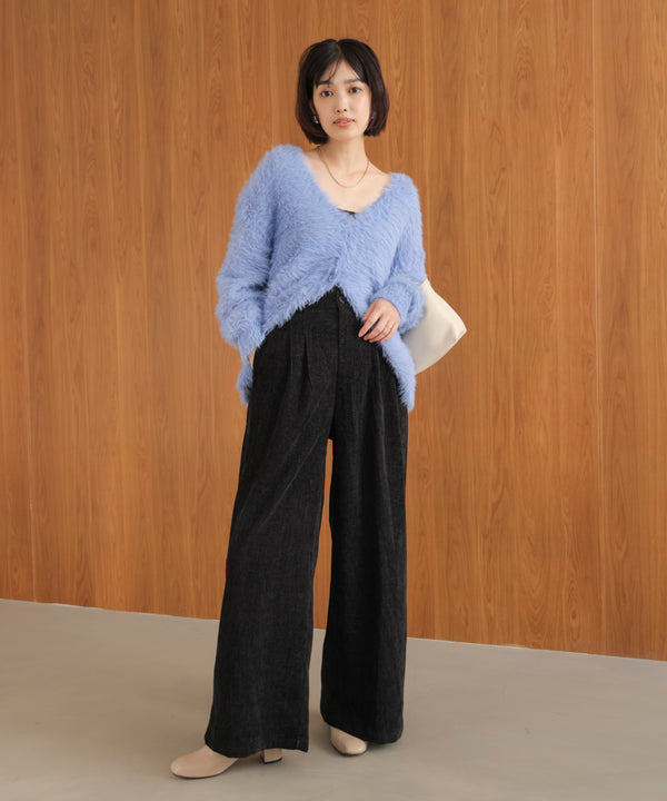 ストレッチベロアライクタックパンツ