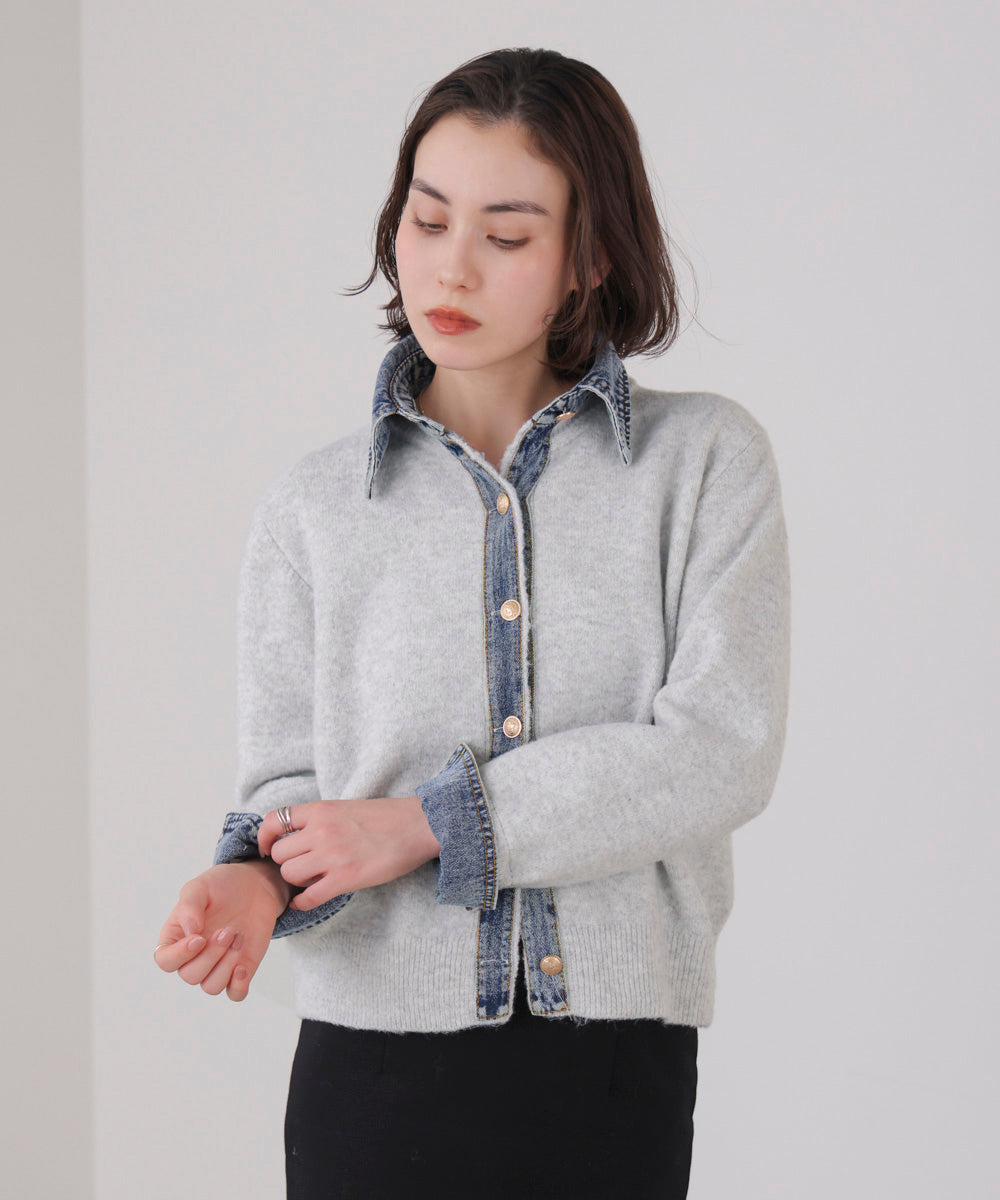 デニムニットドッキングジャケット