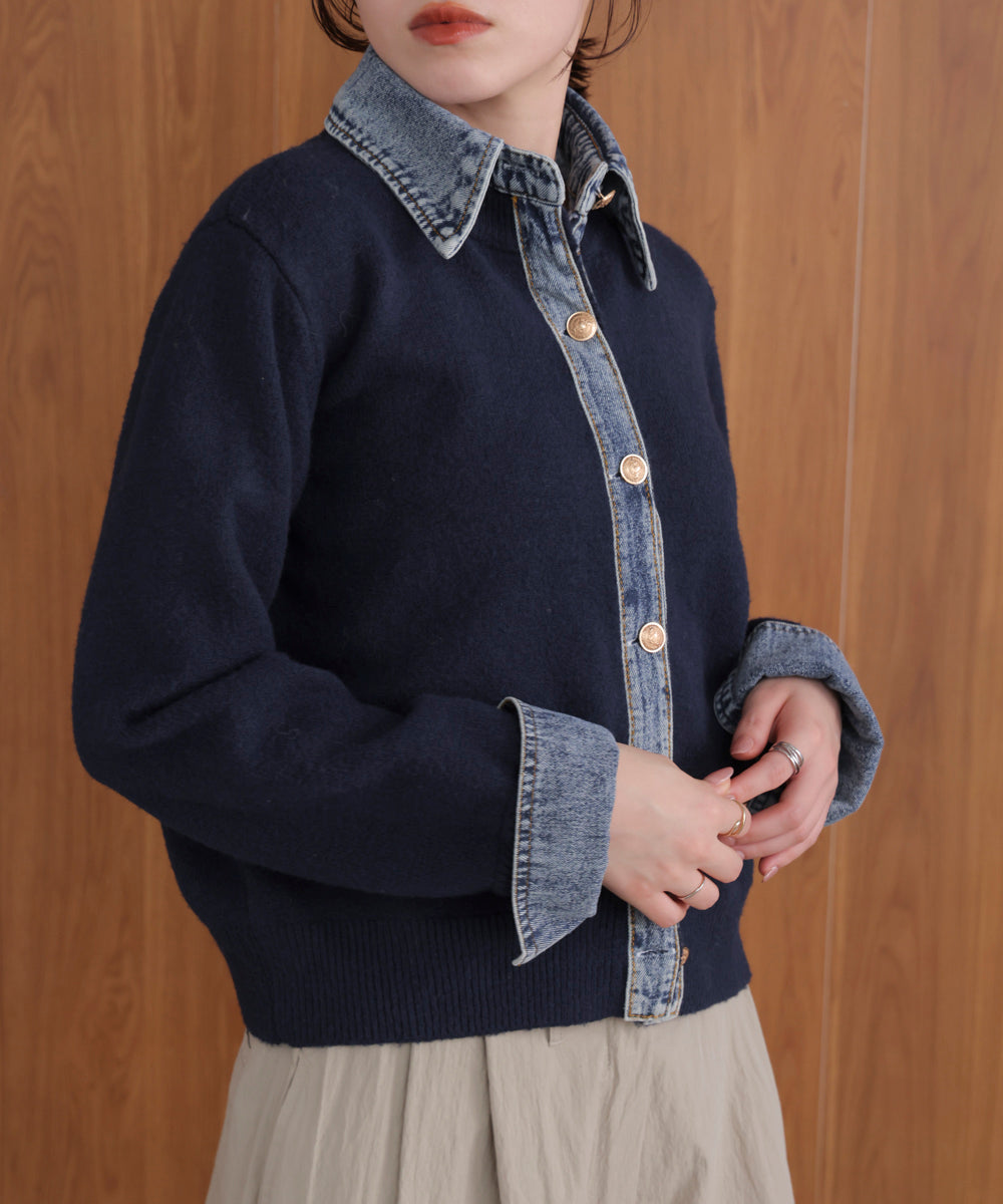デニムニットドッキングジャケット