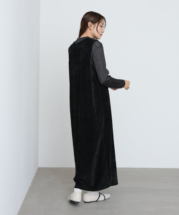 ベロアロングワンピース