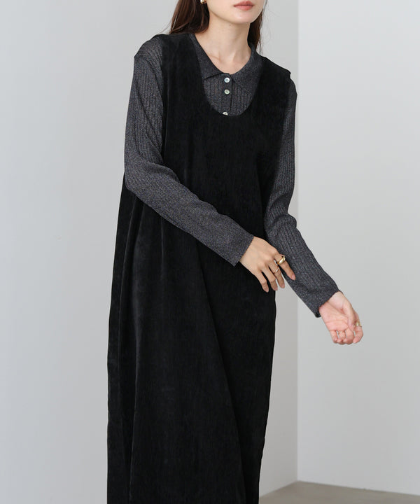 ベロアロングワンピース