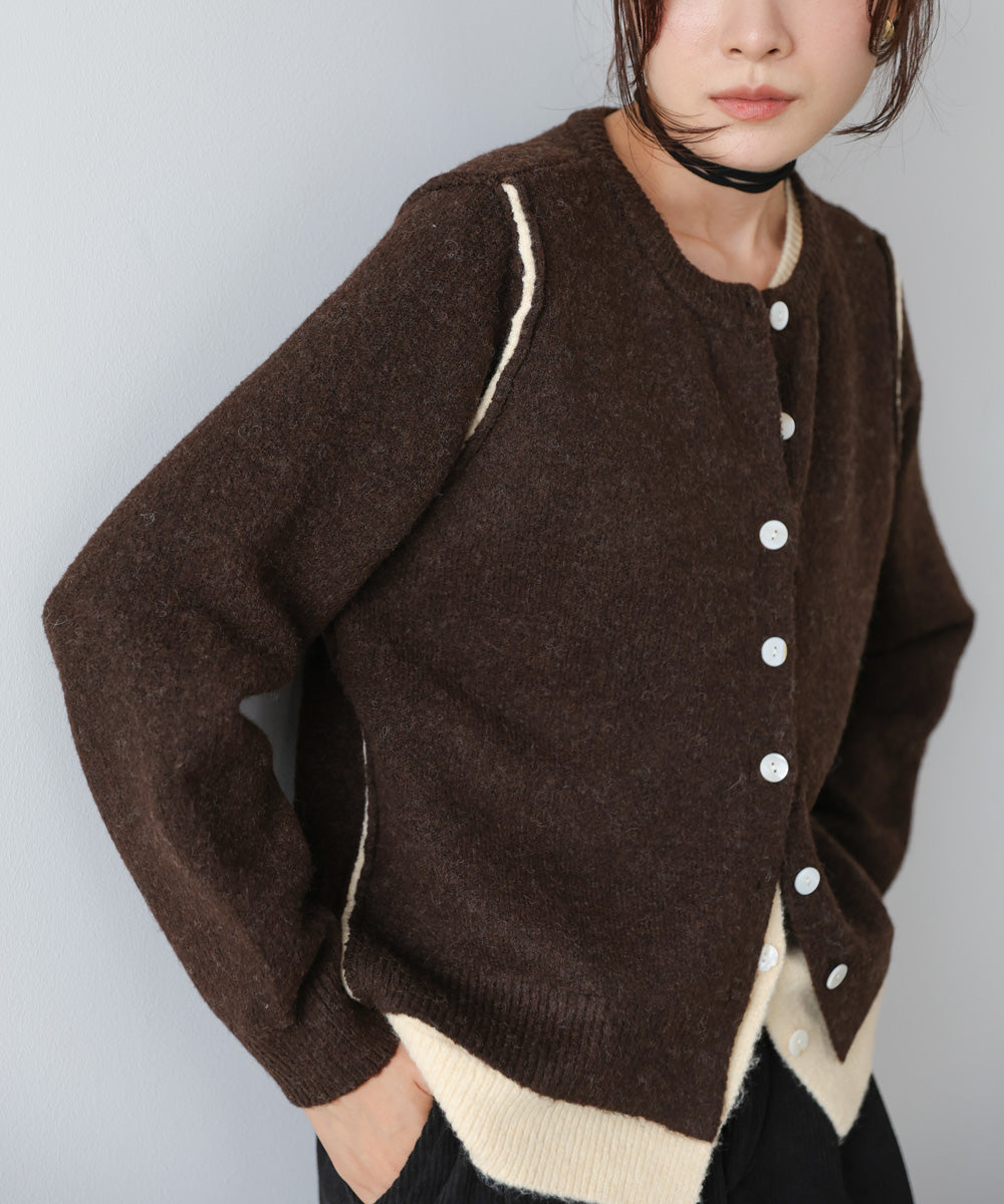 レイヤードライクニットカーディガン