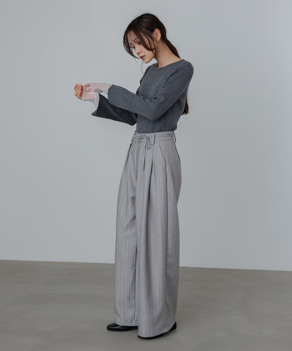 ストライプヘリンボーンパンツ