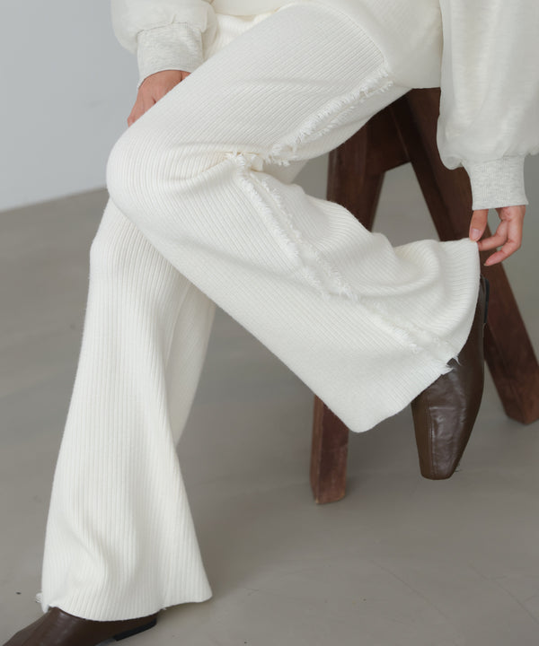 サイドフリンジニットパンツ