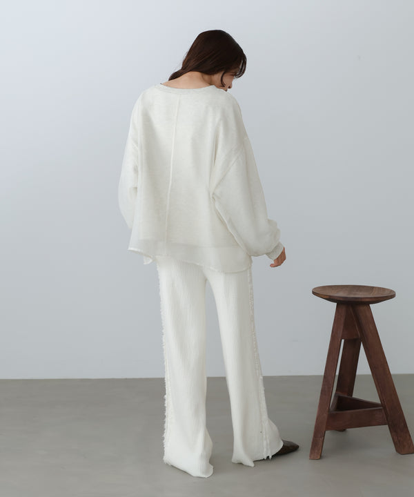 サイドフリンジニットパンツ