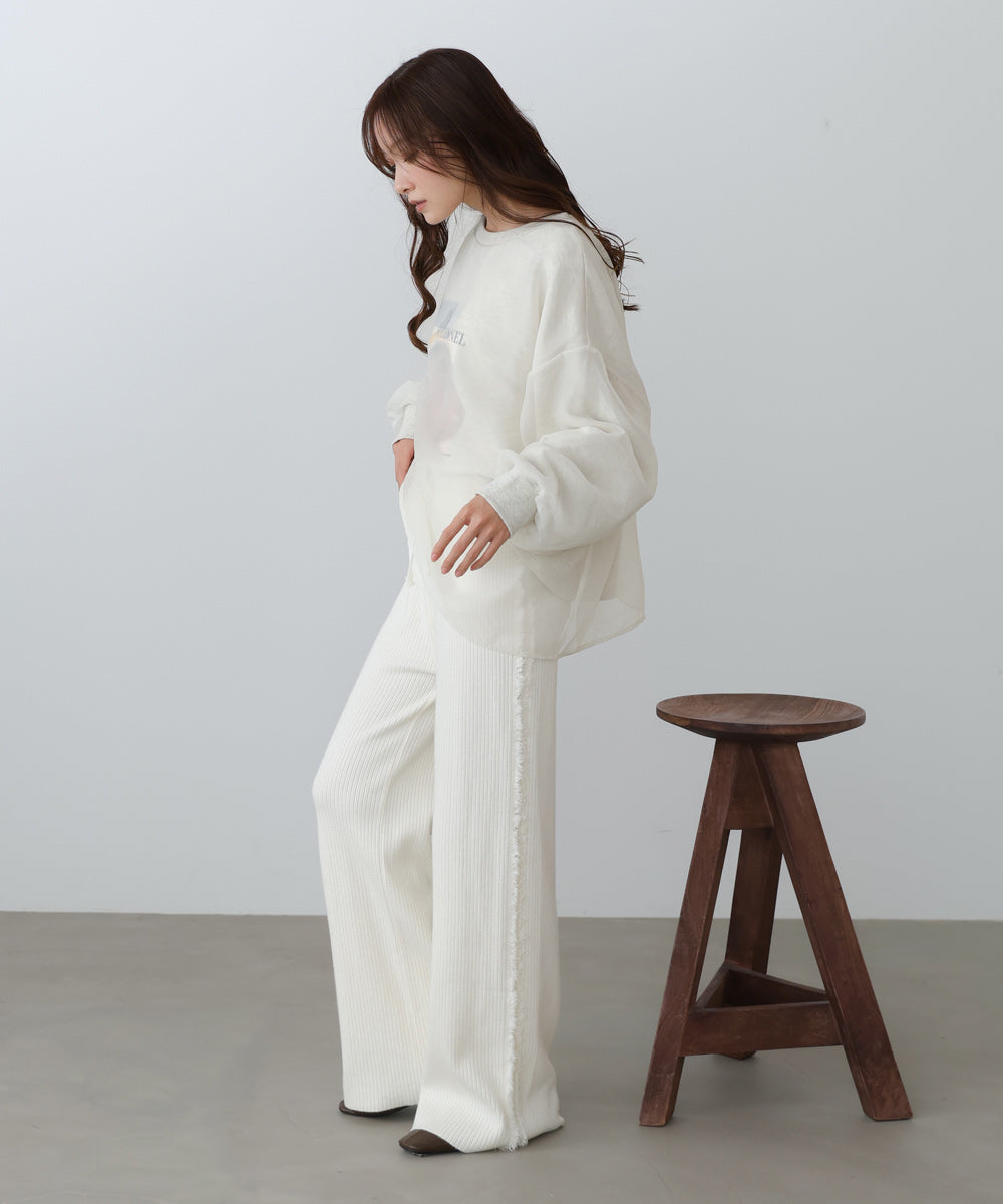 サイドフリンジニットパンツ