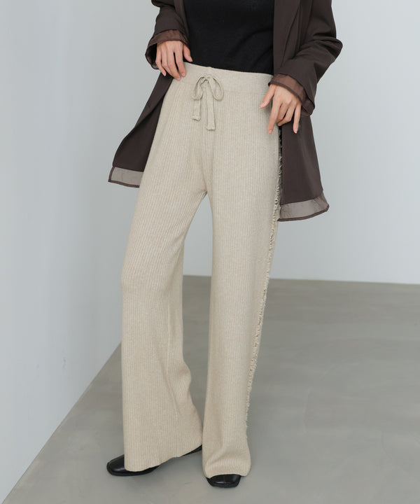 サイドフリンジニットパンツ