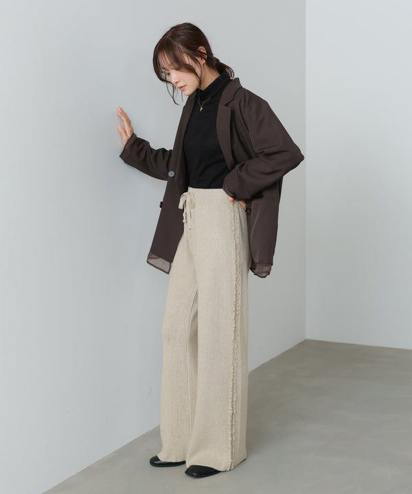 サイドフリンジニットパンツ