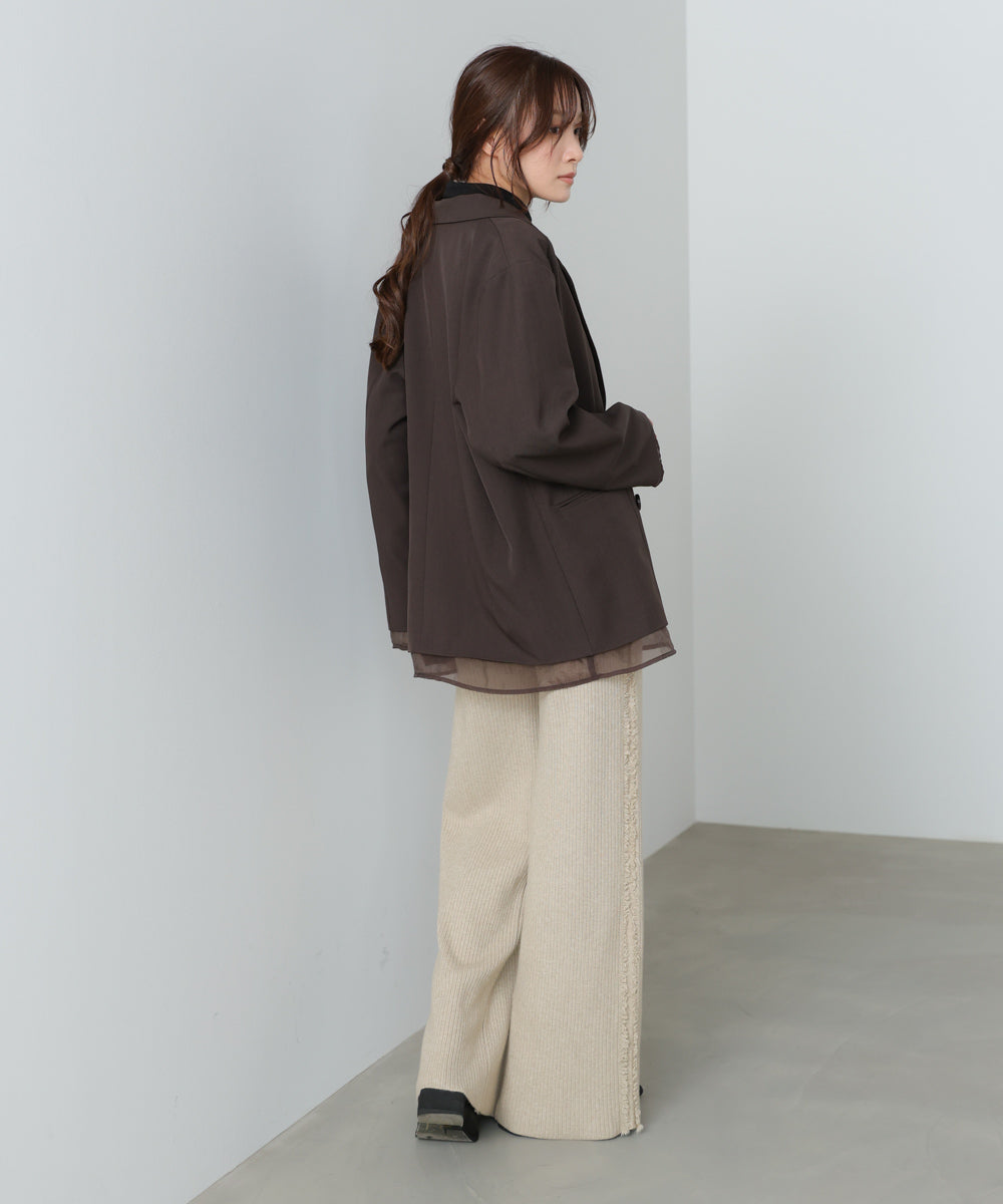 サイドフリンジニットパンツ