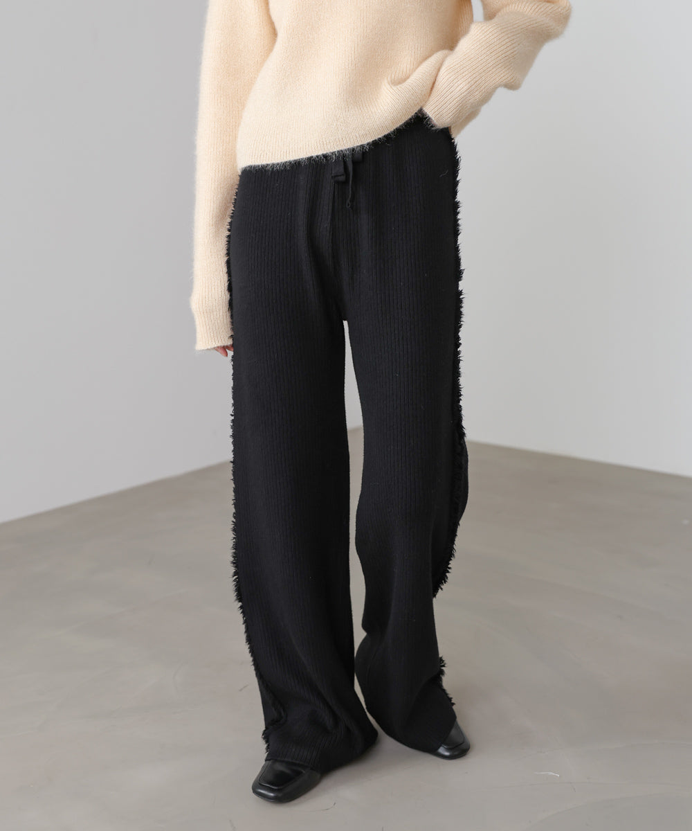 サイドフリンジニットパンツ