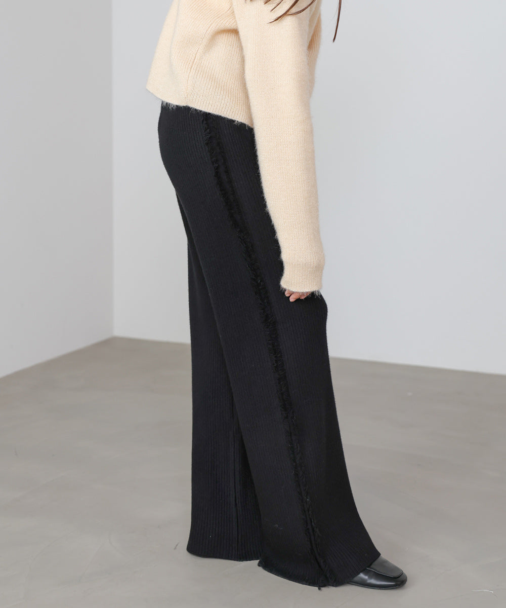 サイドフリンジニットパンツ