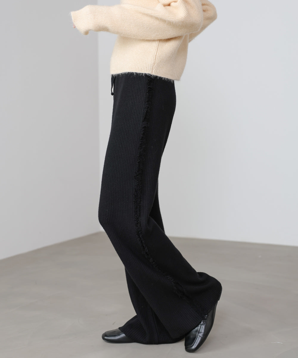 サイドフリンジニットパンツ