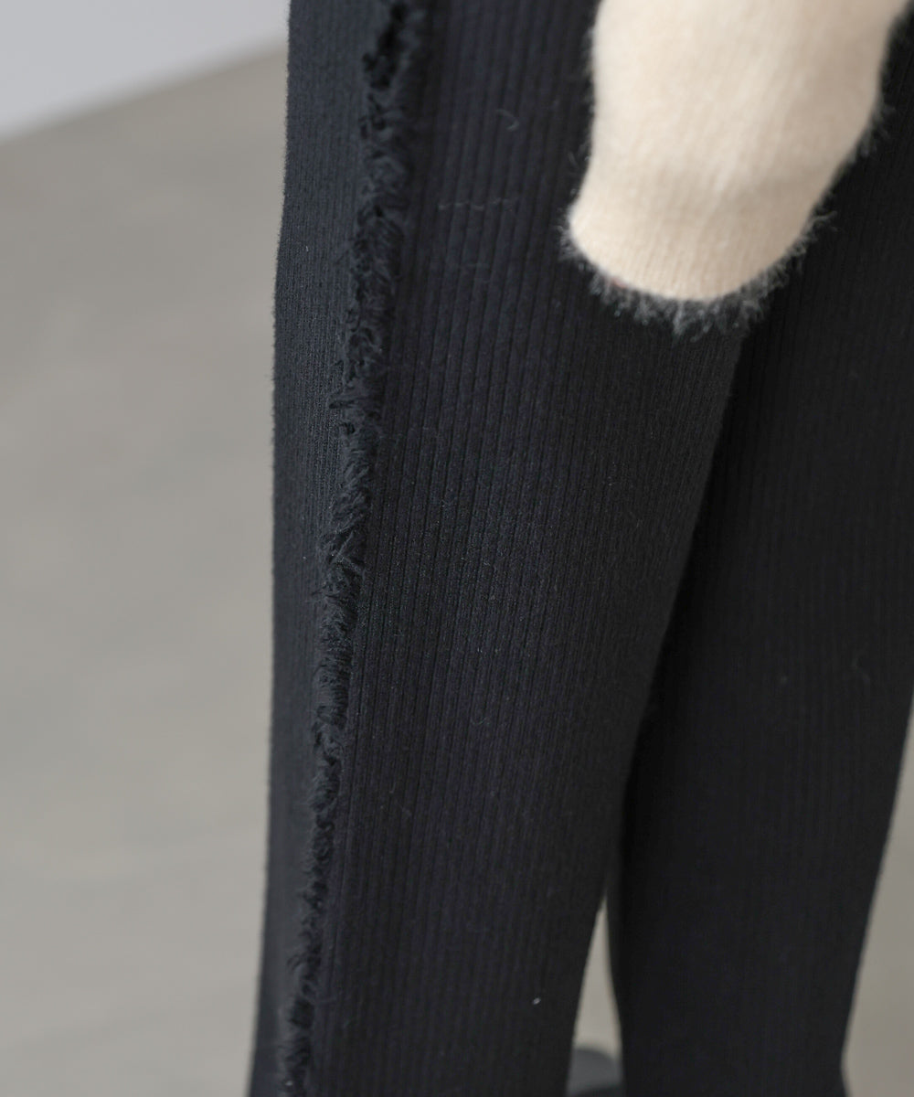 サイドフリンジニットパンツ