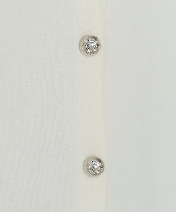 衿デニムドッキングニットカーディガン