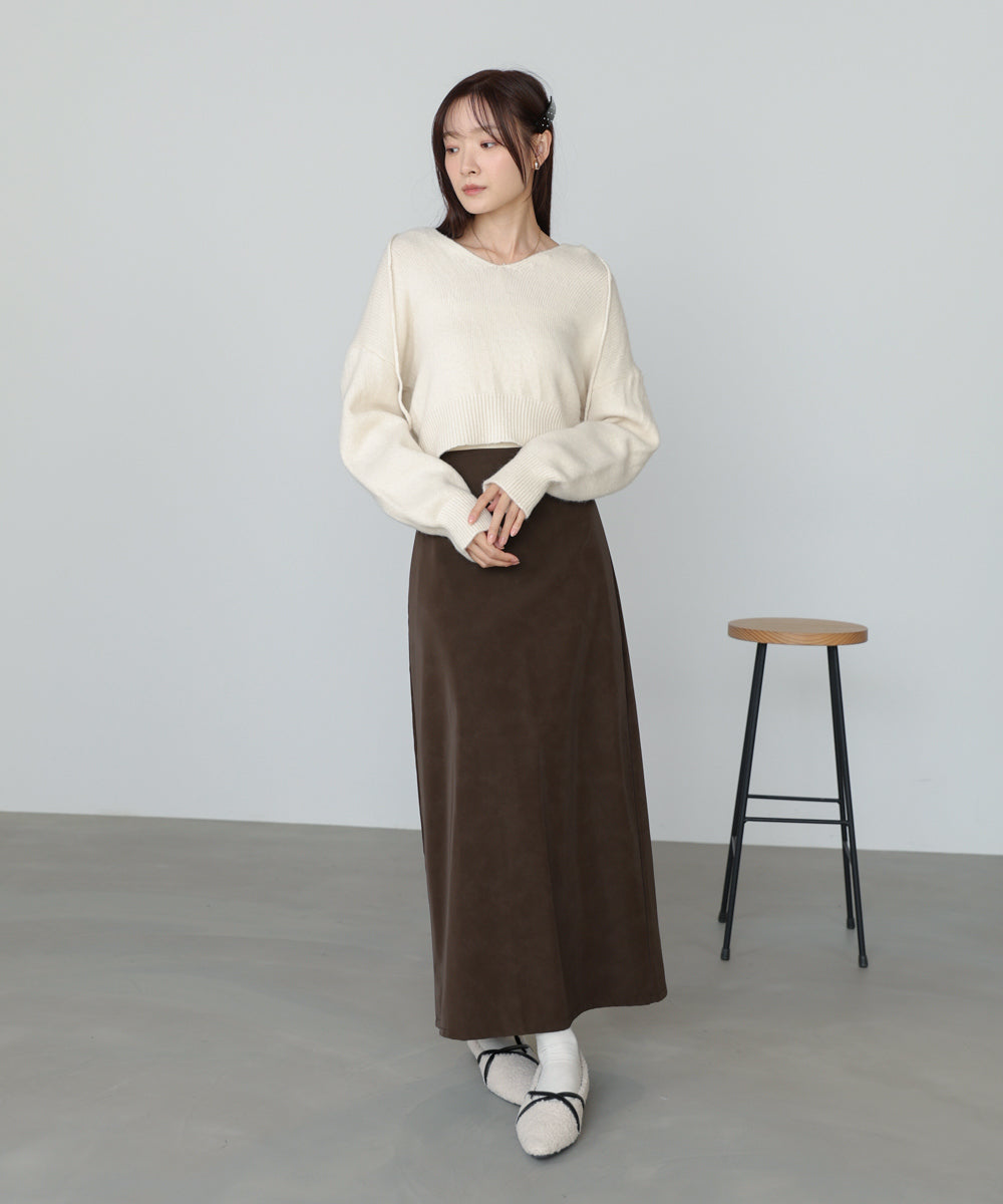 フーディーニットトップス