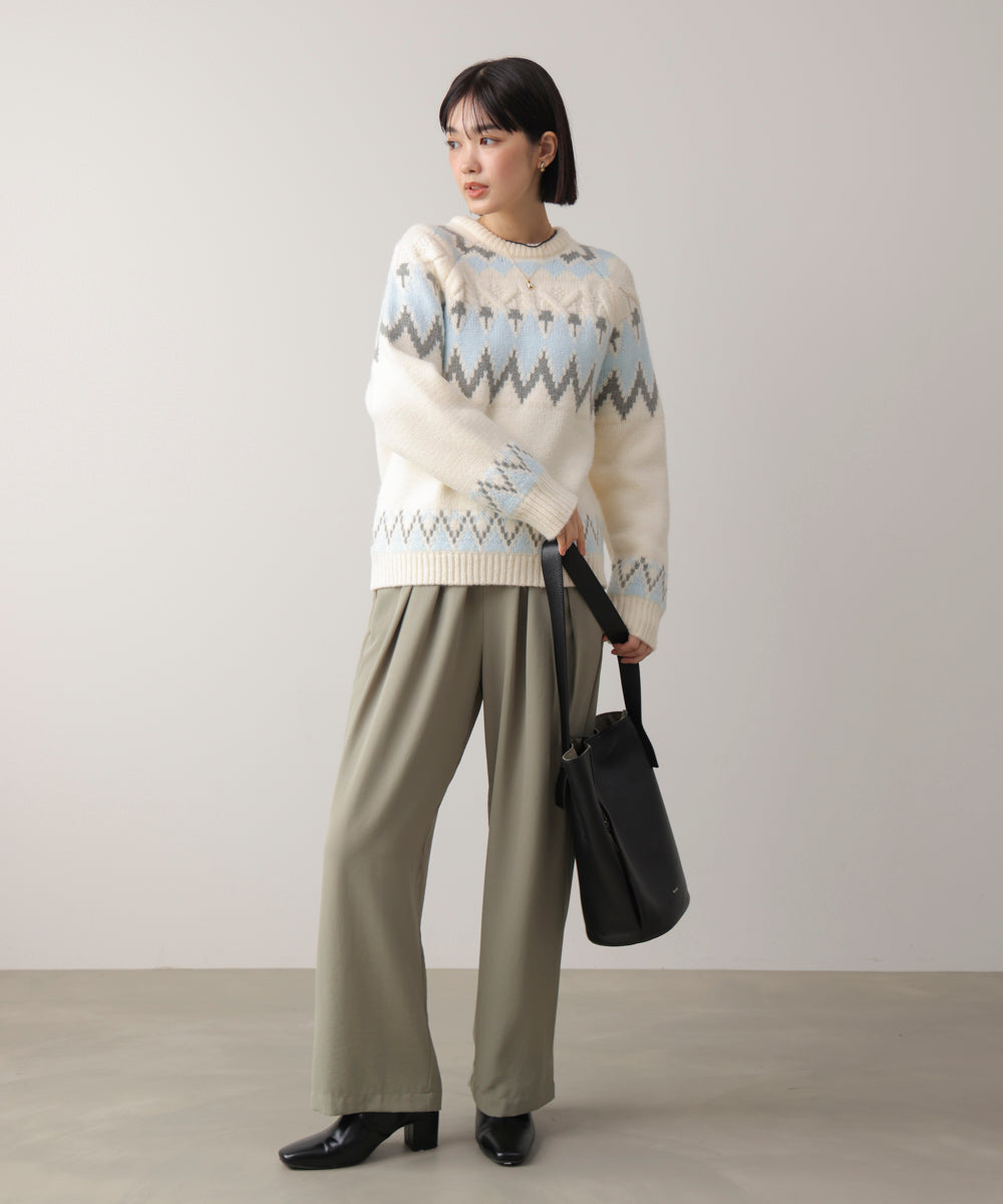 ノルディック柄ニット