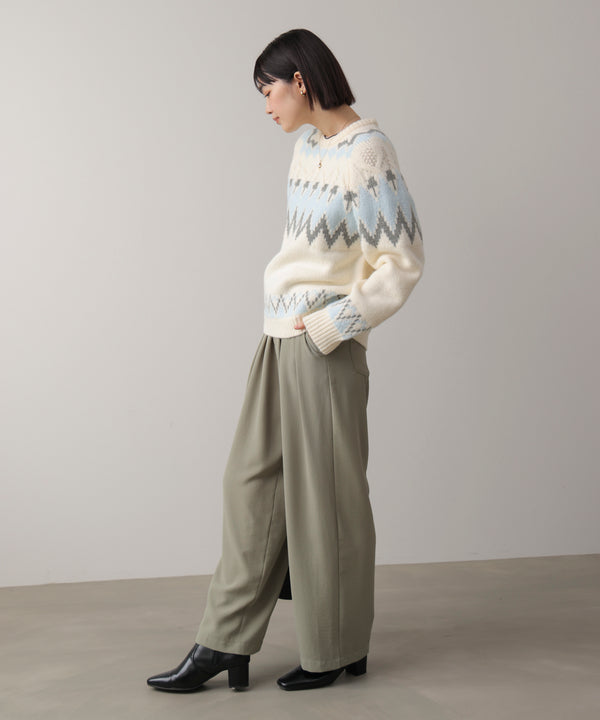 ノルディック柄ニット