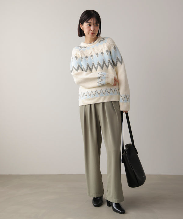 ノルディック柄ニット