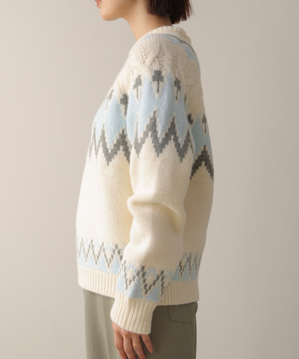 ノルディック柄ニット