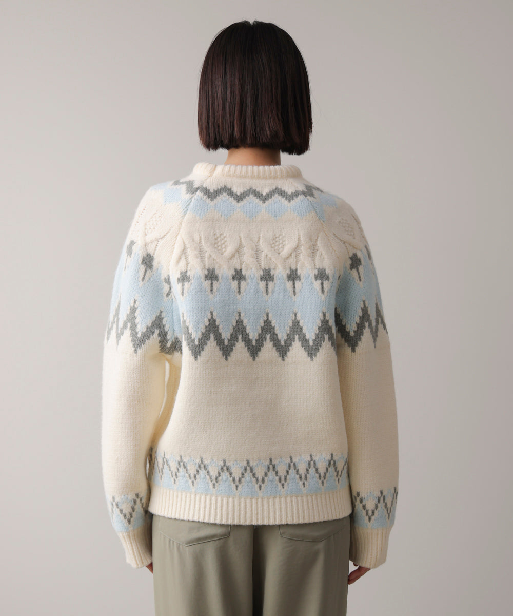 ノルディック柄ニット