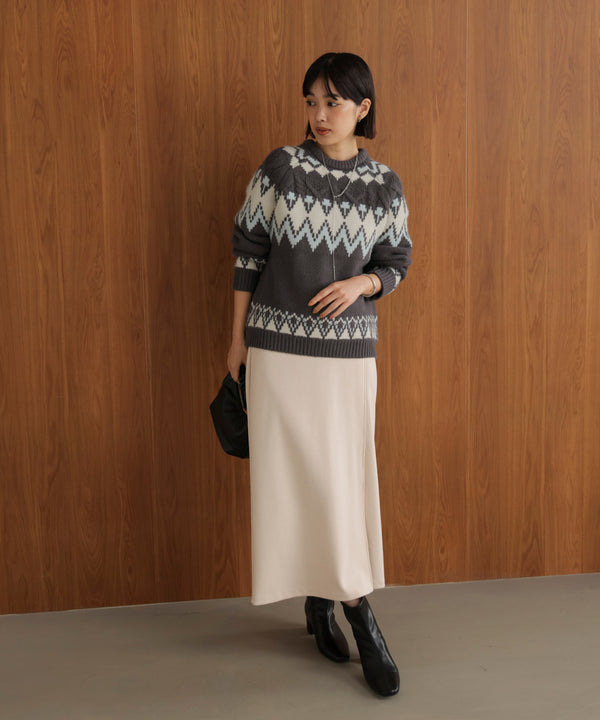ノルディック柄ニット
