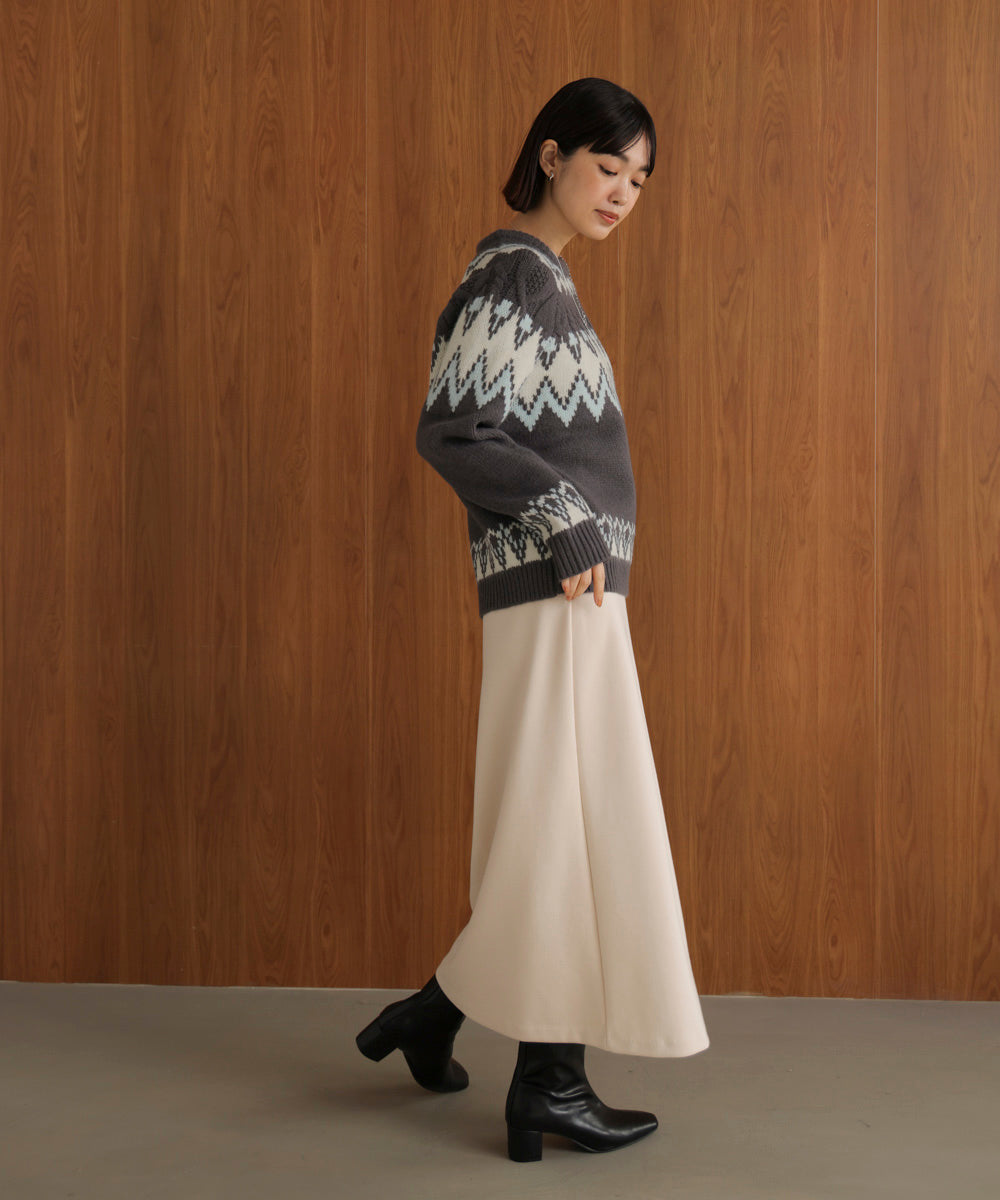 ノルディック柄ニット