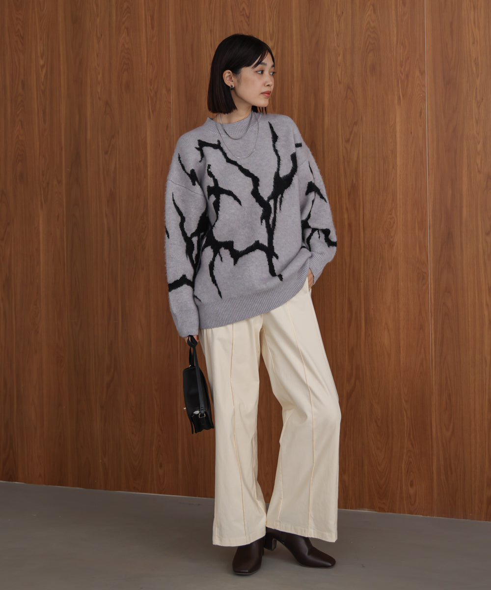 2024AW//Porter desboutons キルト柄ニットジャケット 柄ニット