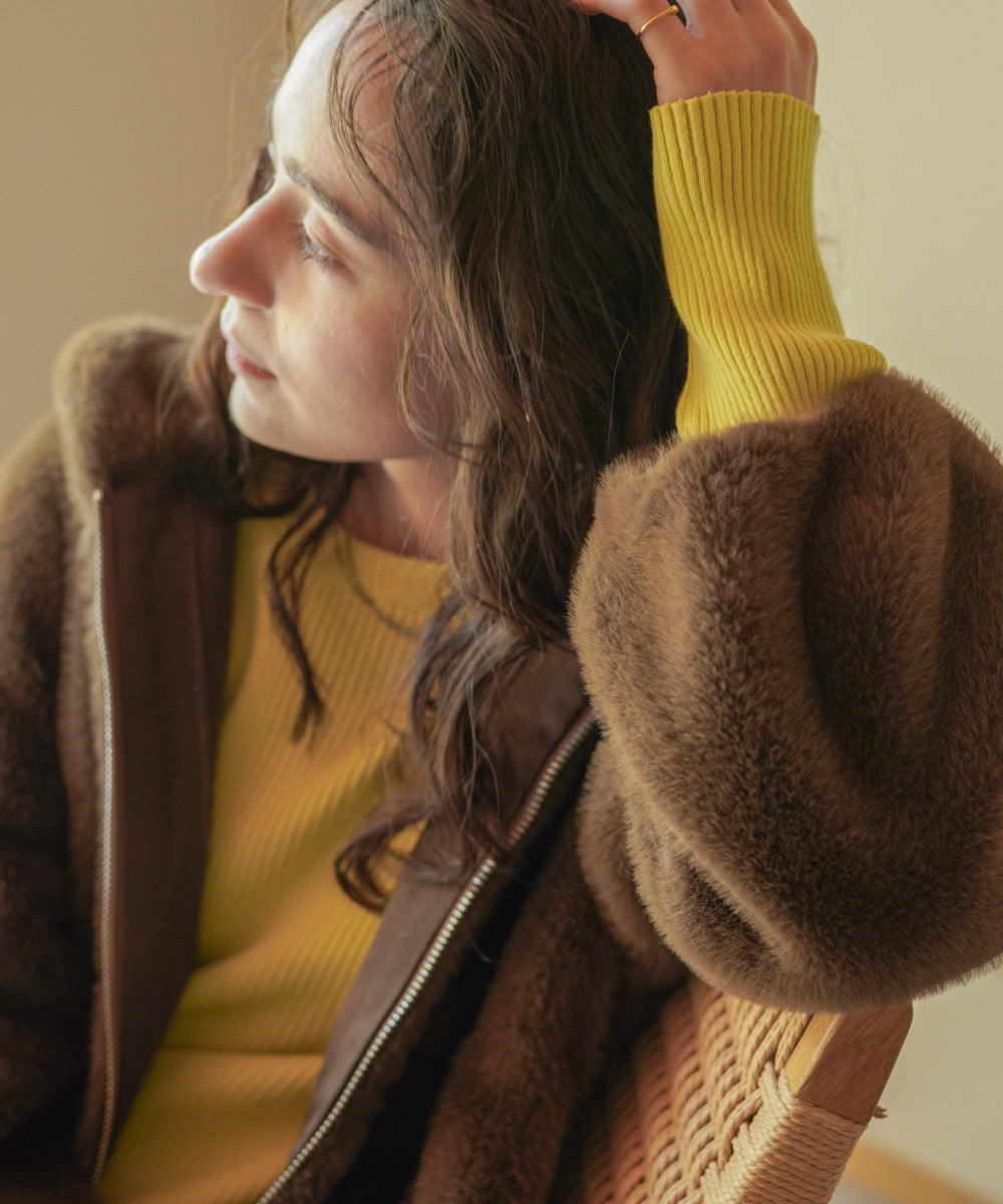 フェイクファーコート