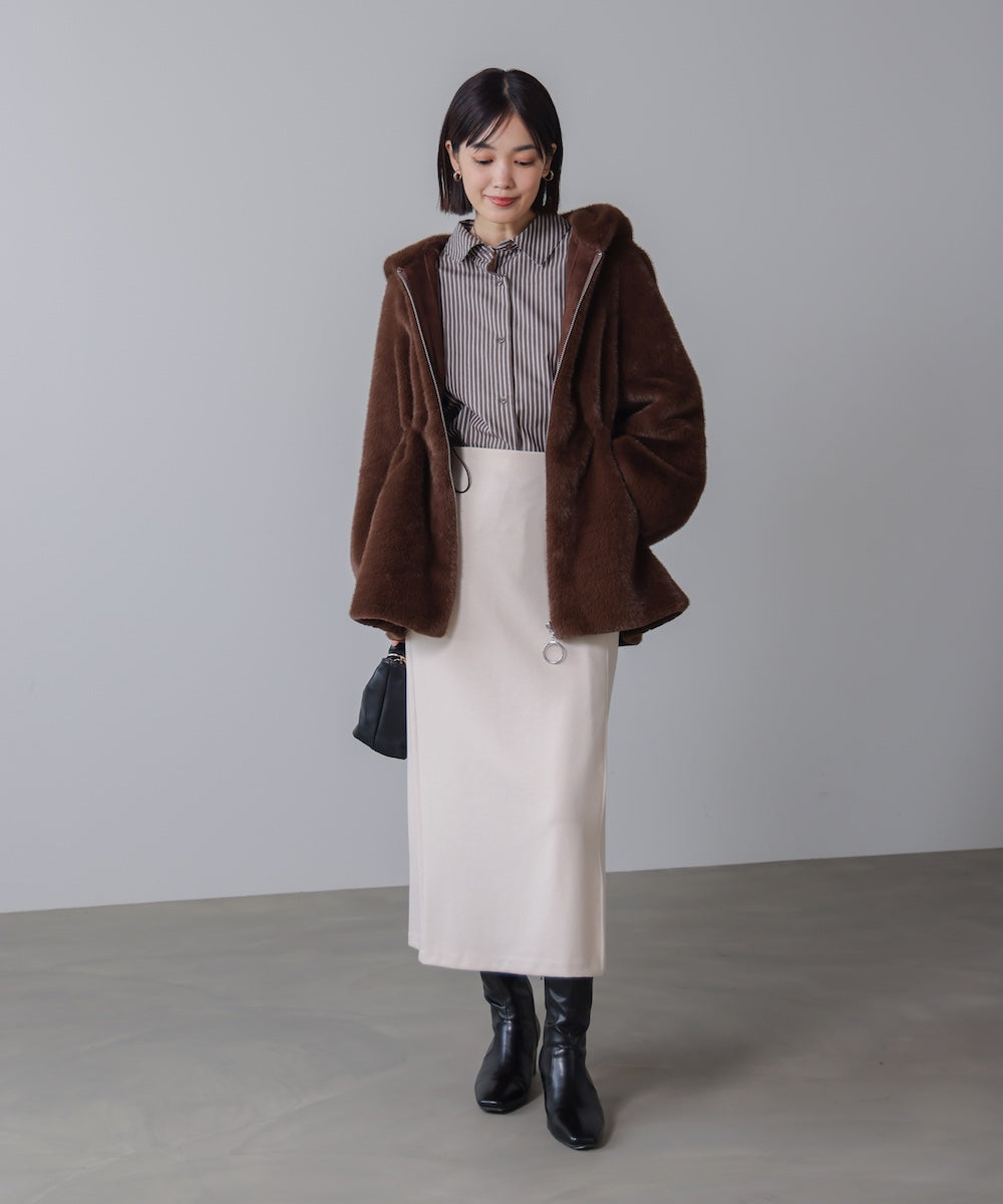 フェイクファーコート