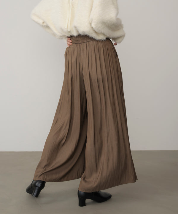 ギャザーウエストワイドパンツ