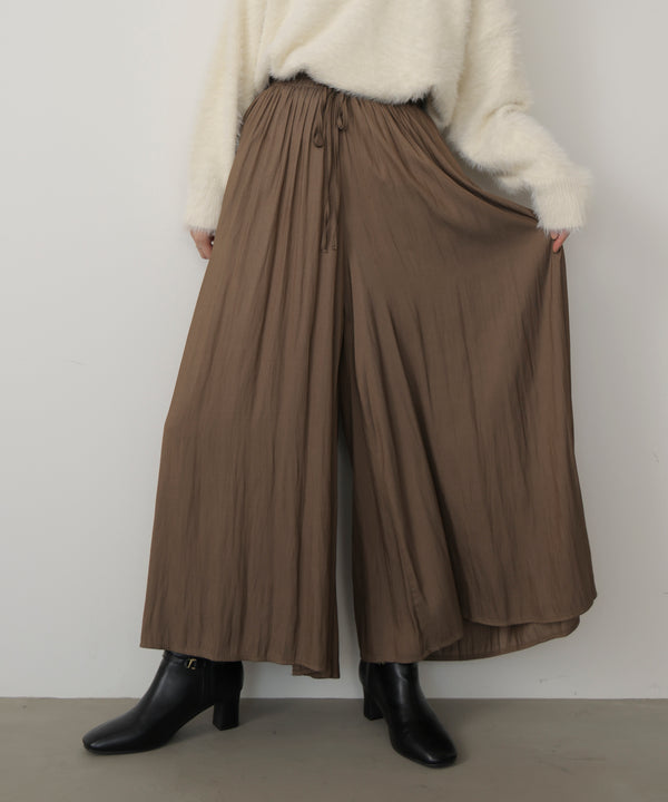 ギャザーウエストワイドパンツ