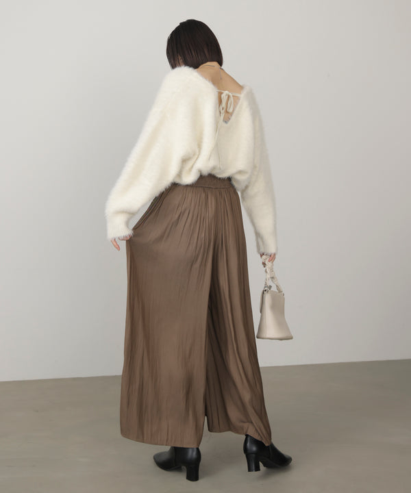 ギャザーウエストワイドパンツ