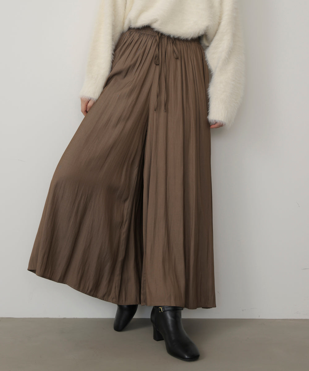 ギャザーウエストワイドパンツ